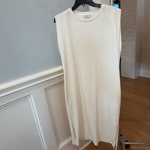 CLOSED Cream Sleeveless Midi Dress Medium